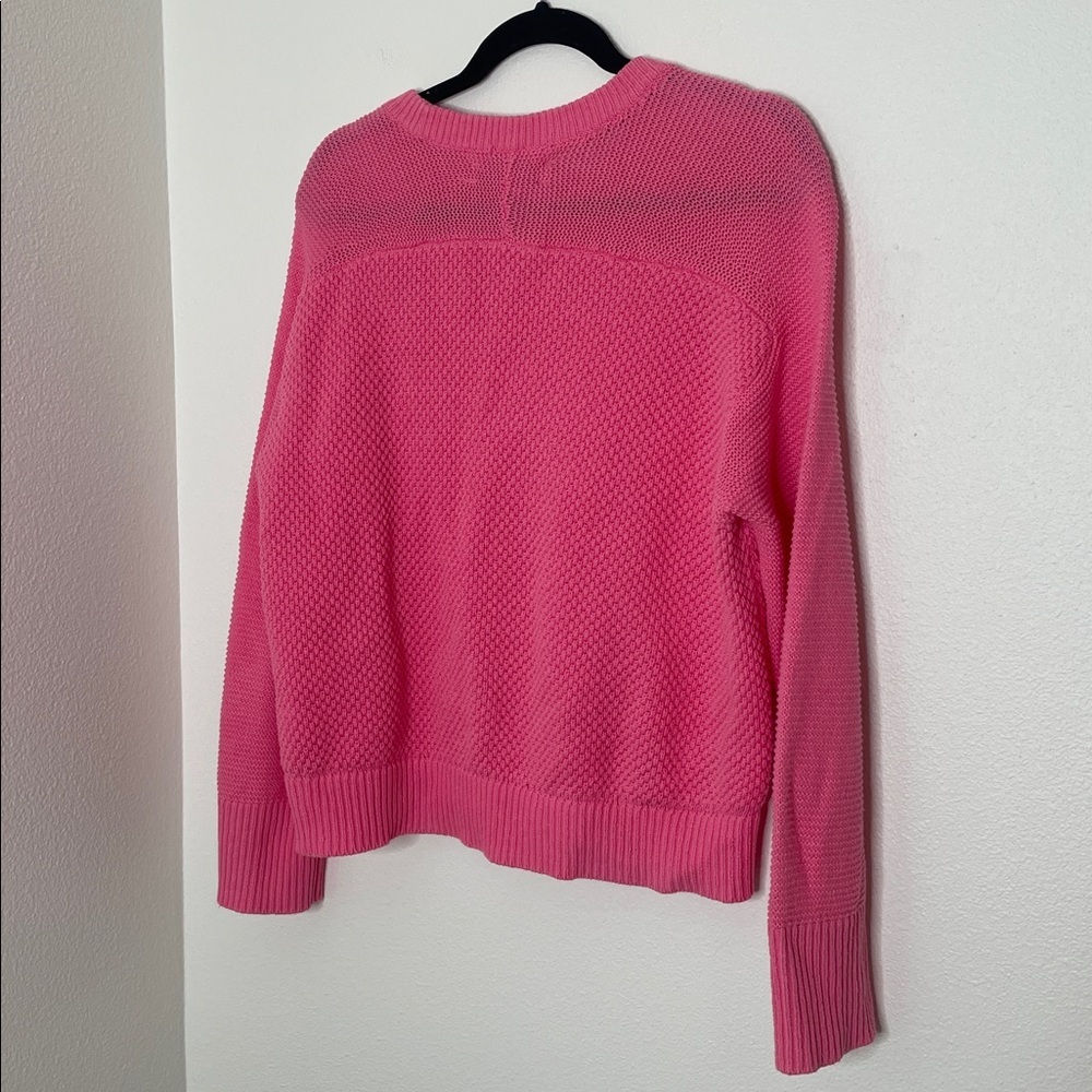 Loft Pointelle Raglan Stitch Knit Sweater - Picture 6 of 10